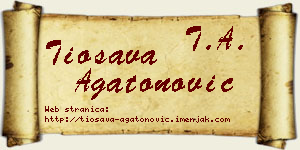 Tiosava Agatonović vizit kartica
